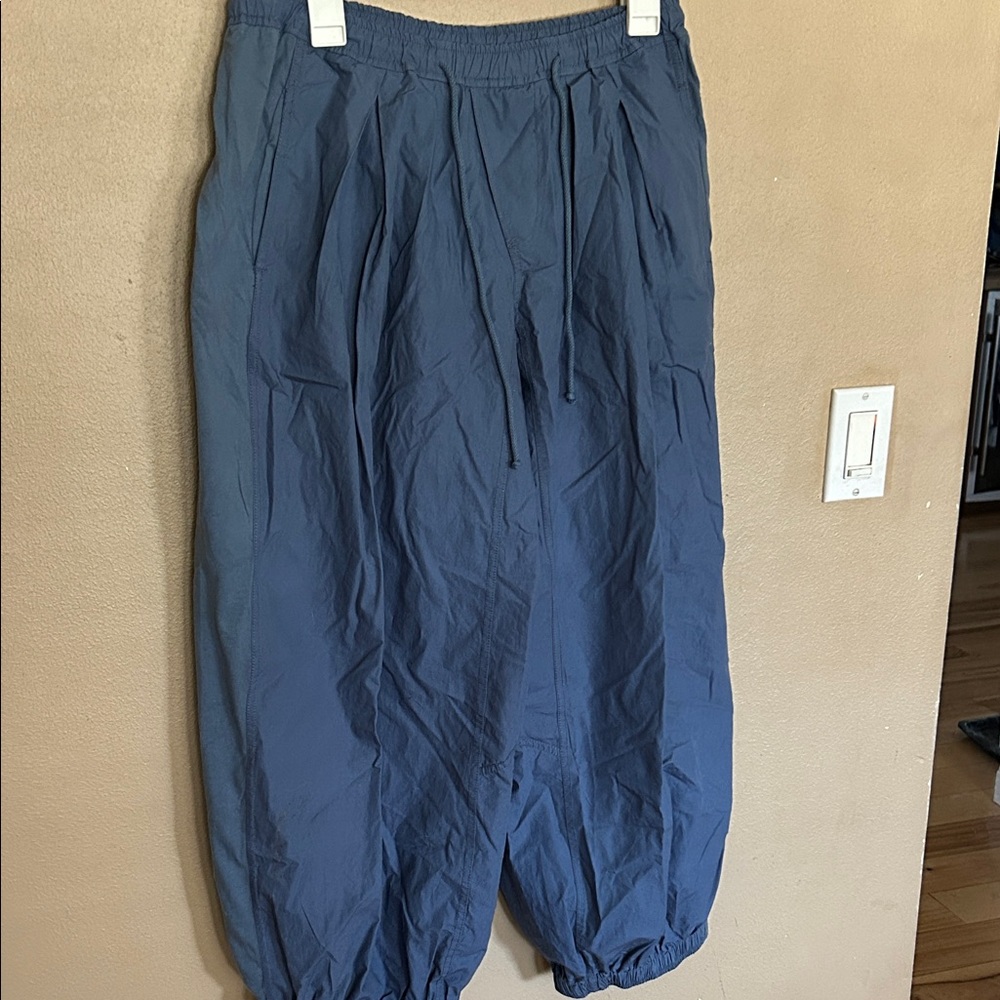 Anthropologie Blue Barrel Joggers